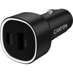 Зарядний пристрій Canyon 1xUSB + 1xUSB-C PD48W black (CNE-CCABR3AC)