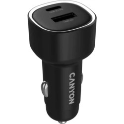 Зарядний пристрій Canyon 1xUSB + 1xUSB-C PD48W black (CNE-CCABR3AC)