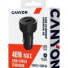 Зарядний пристрій Canyon 1xUSB + 1xUSB-C PD48W black (CNE-CCABR3AC)