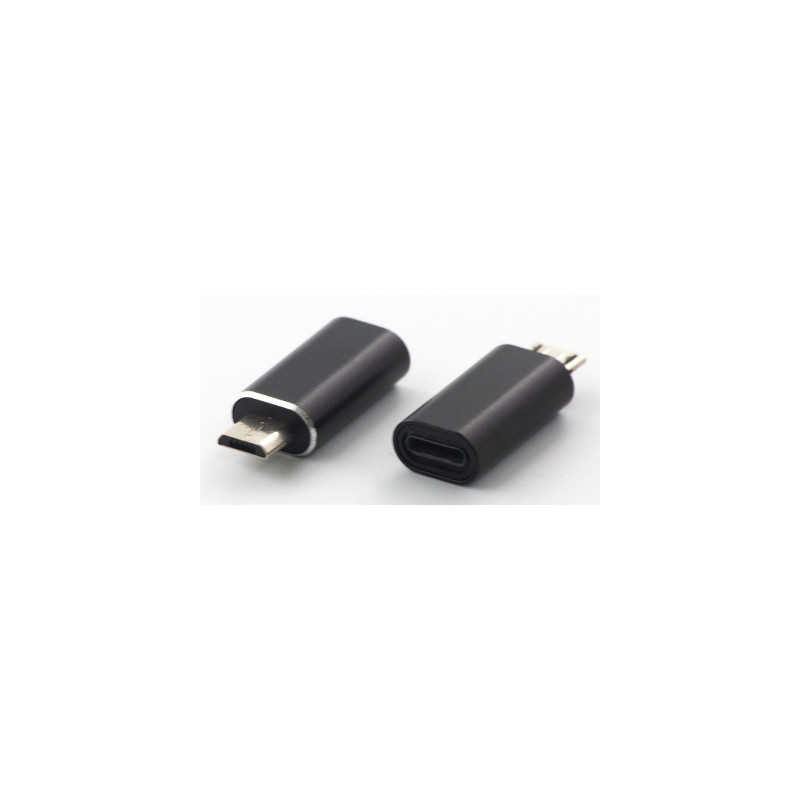 Перехідник Lightning (female) to microUSB (male) black Dengos (ADP-012)