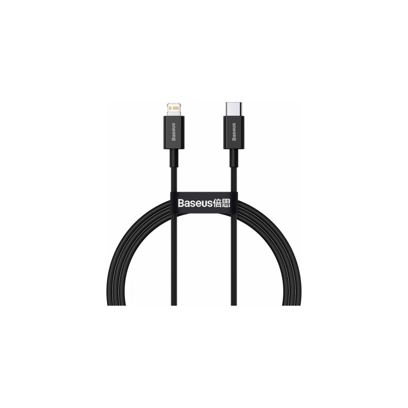 Дата кабель USB-C to Lightning 1.0m 20W Superior Series Black Baseus (CATLYS-A01)