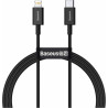 Дата кабель USB-C to Lightning 1.0m 20W Superior Series Black Baseus (CATLYS-A01)
