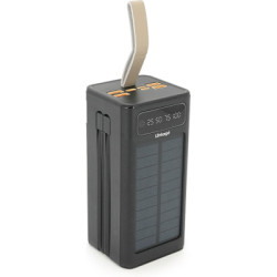 Батарея універсальна Linkage 50000mAh, Solar, 22.5W, cables Туре-С+Lighting, Black (LKP-47)