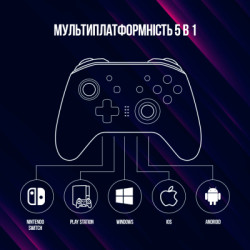 Геймпад Lorgar TRIX-510 PC iOS13 Android PS3 Bluetooth Black (LRG-GP510)