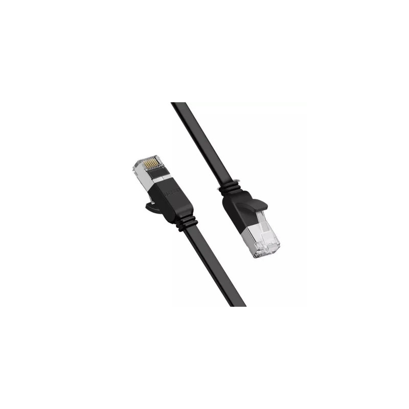 Патч-корд 0.5м, U/UTP Cat 6 Copper Ethernet Flat Cable NW101 Black Ugreen (50183)