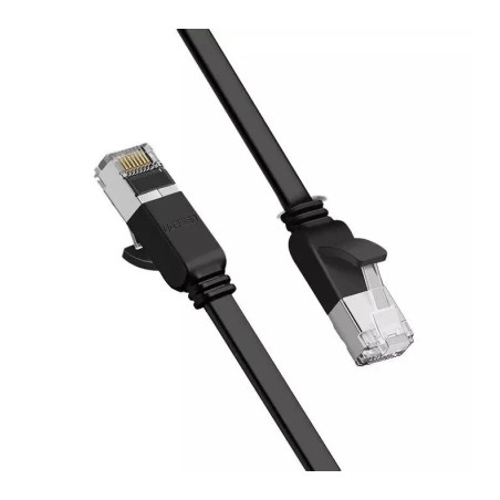 Патч-корд 0.5м, U/UTP Cat 6 Copper Ethernet Flat Cable NW101 Black Ugreen (50183)