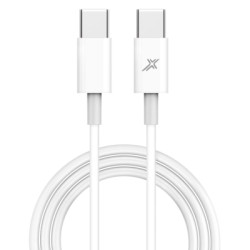 Дата кабель USB-C to USB-C 1.0m 20W CC-03W White Grand-X (CC-03W)