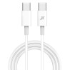 Дата кабель USB-C to USB-C 1.0m 20W CC-03W White Grand-X (CC-03W)
