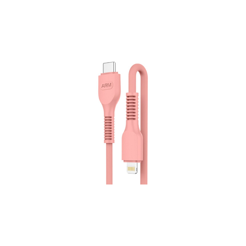 Дата кабель USB-C to Lightning 1.0m AR88 3A Peach Armorstandart (ARM65289)