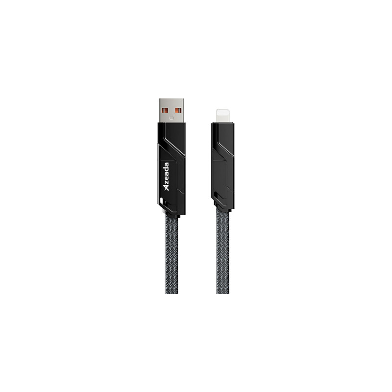Дата кабель USB-C to USB-C + Lightning + USB-A 1.5m Black Proda (PD-B96th-BK)