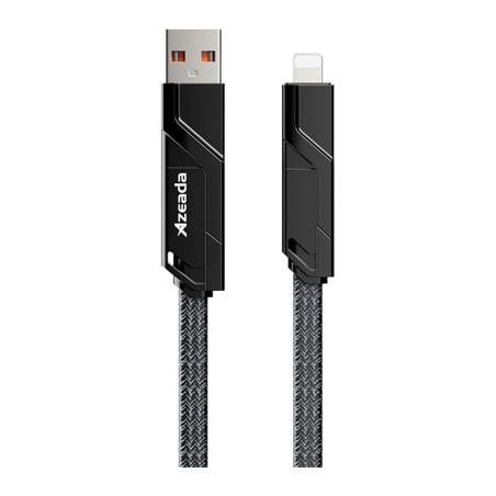 Дата кабель USB-C to USB-C + Lightning + USB-A 1.5m Black Proda (PD-B96th-BK)