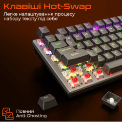 Клавіатура Meetion MK008 Pro USB Type-C Black (MT-MK008Pro-W-RUA)