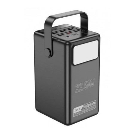 Батарея універсальна HOCO 100000mAh Endure 22.5W PD, QC, LED Lamp, Black (DB03 / 714721)