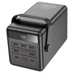 Батарея універсальна HOCO 100000mAh Endure 22.5W PD, QC, LED Lamp, Black (DB03 / 714721)