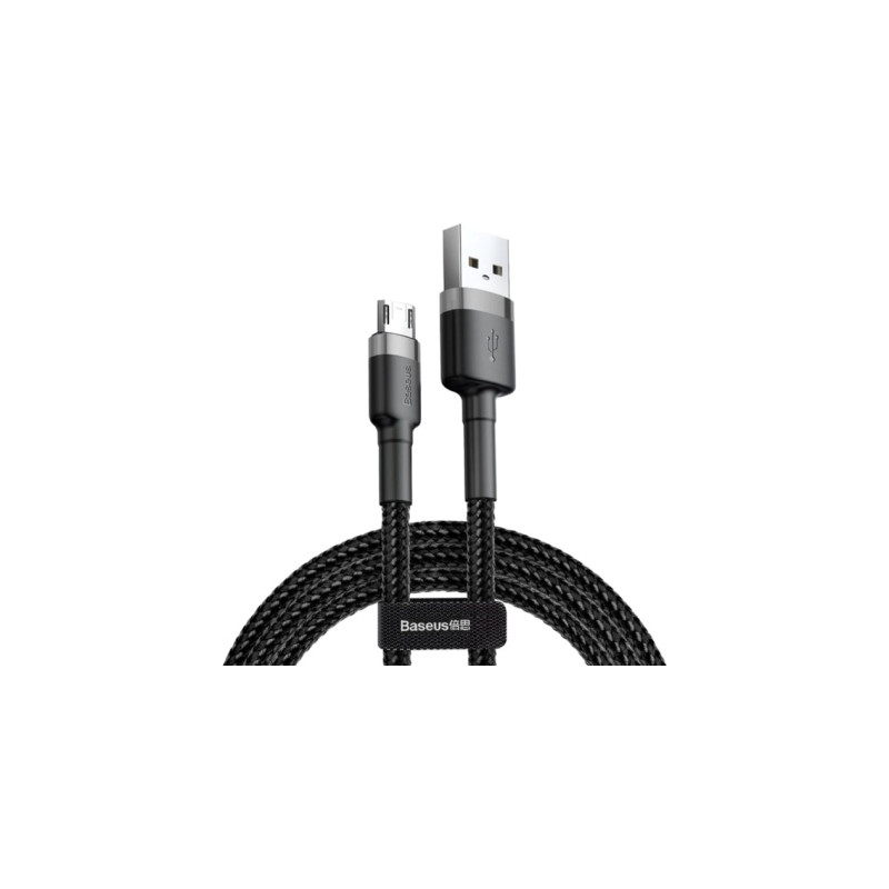 Дата кабель USB 2.0 AM to Micro 5P 3.0m 2A Gray-Black Baseus (CAMKLF-HG1)