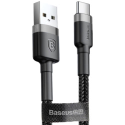 Дата кабель USB 2.0 AM to Micro 5P 3.0m 2A Gray-Black Baseus (CAMKLF-HG1)
