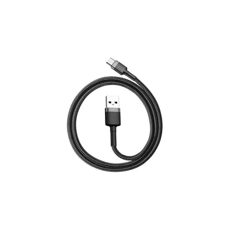 Дата кабель USB 2.0 AM to USB-C 2.0m 2A Gray-Black Baseus (CATKLF-CG1)