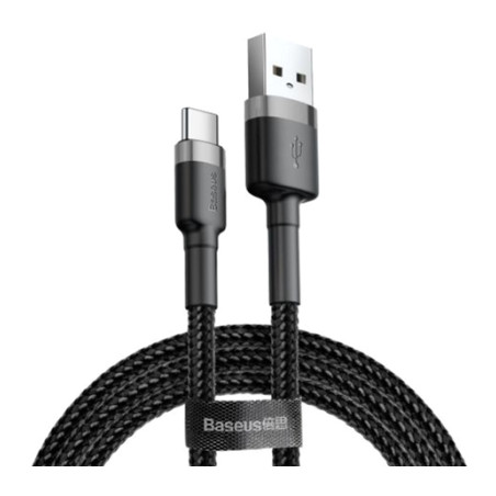 Дата кабель USB 2.0 AM to USB-C 3.0m 2A Gray-Black Baseus (CATKLF-UG1)