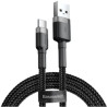 Дата кабель USB 2.0 AM to USB-C 3.0m 2A Gray-Black Baseus (CATKLF-UG1)