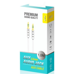 Кабель мультимедійний 3.5mm M to 3.5mm M 1.0m white Piko (1283126489167)