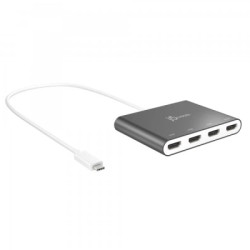 Адаптер USB-C to 4xHDMI F quad display J5create (JCA366-N)