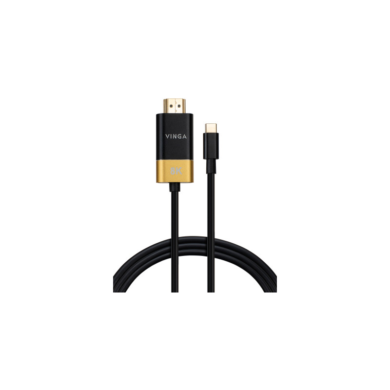 Кабель мультимедійний USB-C to HDMI M 1.5m v2.1 8K60Hz Gold plated Vinga (VCPVCCH2115)