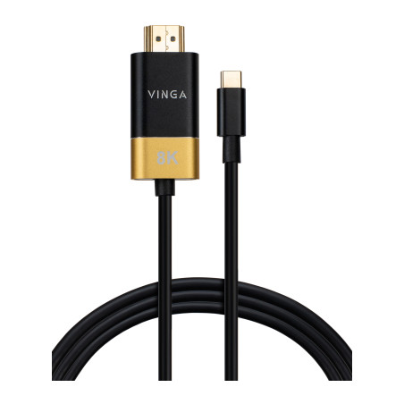 Кабель мультимедійний USB-C to HDMI M 1.5m v2.1 8K60Hz Gold plated Vinga (VCPVCCH2115)
