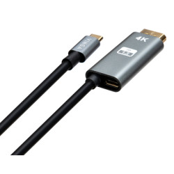 Кабель мультимедійний USB-C to DisplayPort M 1.5m v1.2 4K60Hz PD 100W port Vinga (VCPVCCD1215PD)
