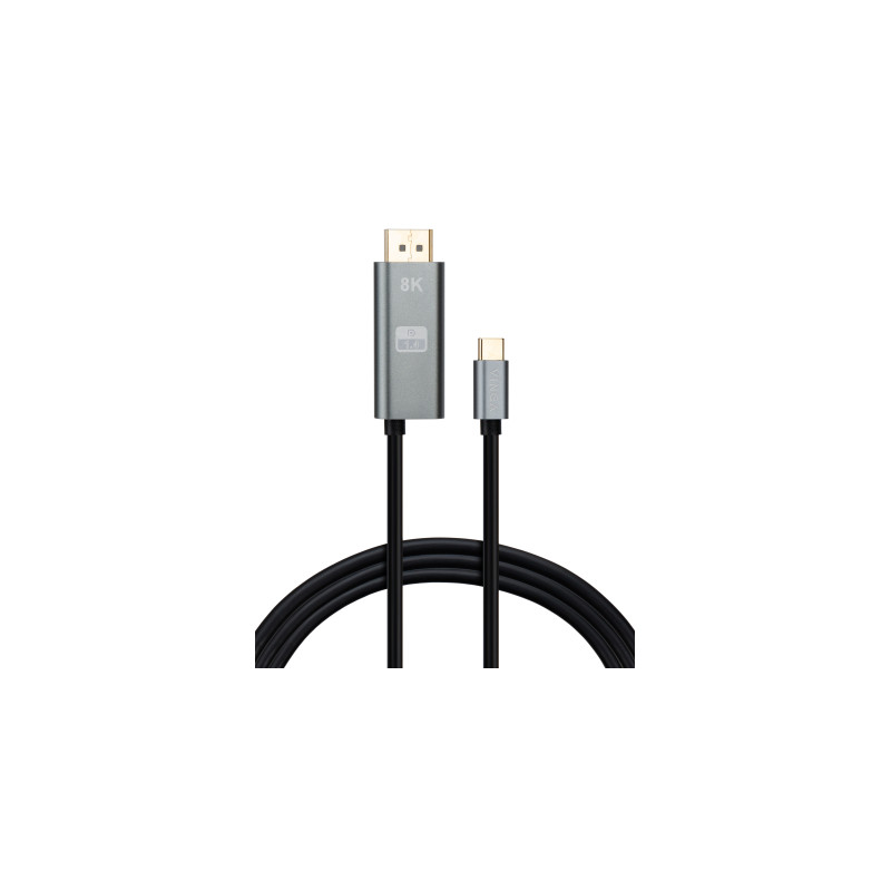 Кабель мультимедійний USB-C to DisplayPort M 1.5m v1.4 8K60Hz PD 100W port Vinga (VCPVCCD1415PD)