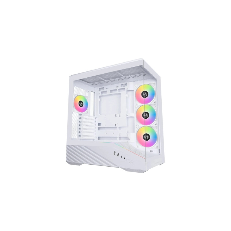 Корпус для ПК Lian Li V100R case with pre-installed four 120mm RGB PWM fan, White (G99.V100RW.01)