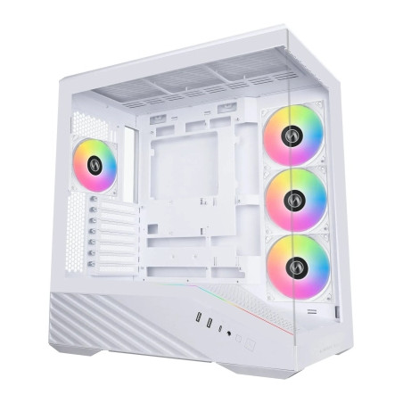Корпус для ПК Lian Li V100R case with pre-installed four 120mm RGB PWM fan, White (G99.V100RW.01)