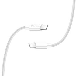 Дата кабель USB-C to USB-C 2.0m 3A 65W white ColorWay (CW-CBPDCC056-WT)