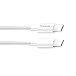 Дата кабель USB-C to USB-C 2.0m 3A 65W white ColorWay (CW-CBPDCC056-WT)