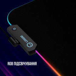 Килимок для мишки Lorgar Steller 913 RGB USB Black (LRG-GMP913)