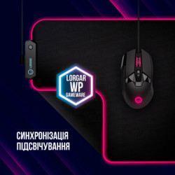 Килимок для мишки Lorgar Steller 913 RGB USB Black (LRG-GMP913)