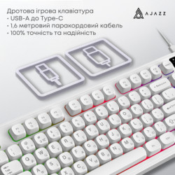 Клавіатура Ajazz AF98 USB UA White (AF98-W)