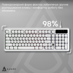 Клавіатура Ajazz AF98 USB UA White (AF98-W)