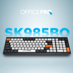 Клавіатура OfficePro SK985BO Bluetooth/Wireless UA Black/White (SK985BO)