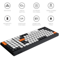 Клавіатура OfficePro SK985BO Bluetooth/Wireless UA Black/White (SK985BO)