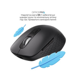 Мишка OfficePro M265B Wireless/Bluetooth Silent Click Black (M265B)
