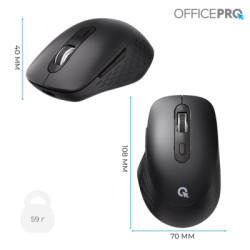 Мишка OfficePro M265B Wireless/Bluetooth Silent Click Black (M265B)