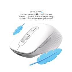 Мишка OfficePro M265W Wireless/Bluetooth Silent Click White (M265W)
