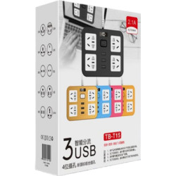 Мережевий фільтр живлення Voltronic TВ-Т15, 4роз, 3*USB Pink (ТВ-Т15-Pink)