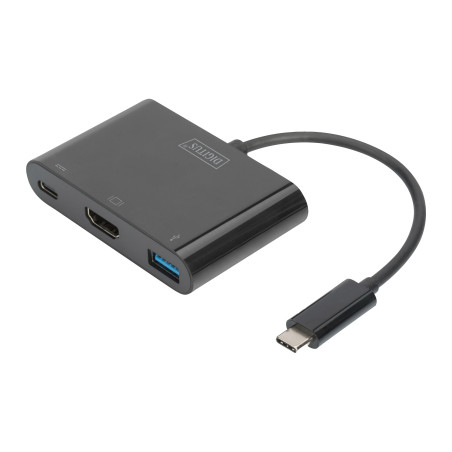 Перехідник USB-C to HDMA 2xUSB Digitus (DA-70855)