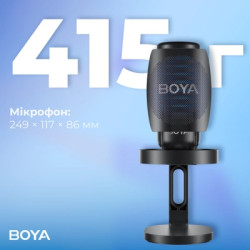 Мікрофон Boya K3-02 RGB Type-C/3,5 мм Black (BOYA K3-02)