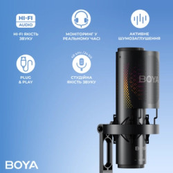 Мікрофон Boya K3-02 RGB Type-C/3,5 мм Black (BOYA K3-02)