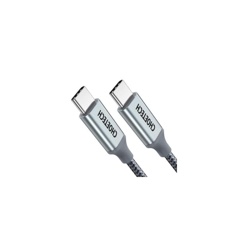 Дата кабель USB-C to USB-C 1.8m USB 2.0 100W Choetech (XCC-1002-GY)
