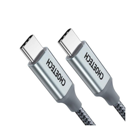 Дата кабель USB-C to USB-C 1.8m USB 2.0 100W Choetech (XCC-1002-GY)