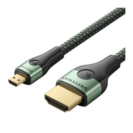 Кабель мультимедійний HDMI M to HDMI micro M 2.1m V2.0 8K 60Hz green Vention (AGKGH)