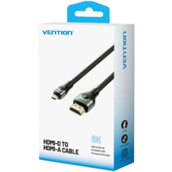 Кабель мультимедійний HDMI M to HDMI micro M 2.1m V2.0 8K 60Hz green Vention (AGKGH)